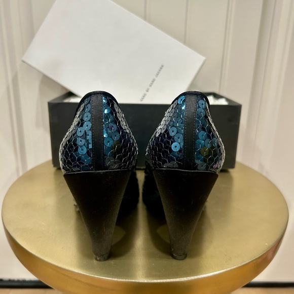 Marc by Marc Jacobs Shimmering Blue Sequin Heels - Picture 3 of 7